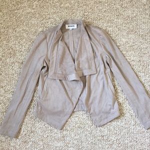 Faux suede light weight tan jacket.